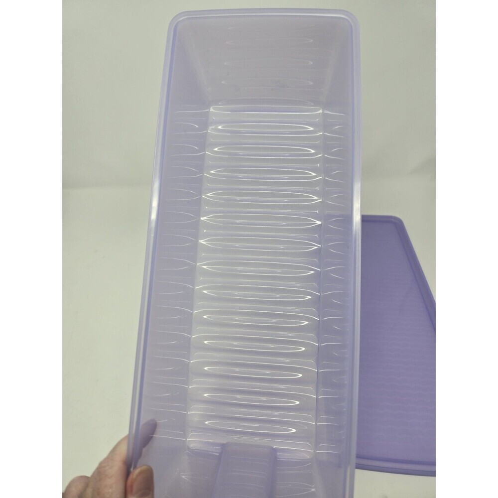 VINTAGE TUPPERWARE XL FRIDGESMART PURPLE LIMITED EDITION STORAGE 3996A-2 HOSTESS - Picture 5 of 12